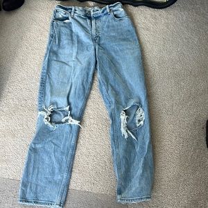 High waisted jeans
